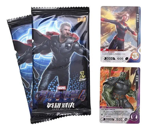 X5 Sobres De 10 Unidades Cartas Coleccionable Super Heroes