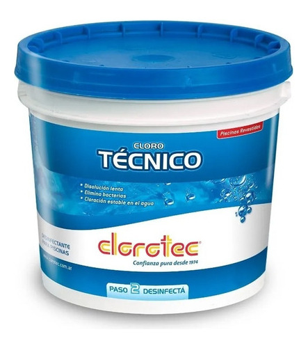 Cloro Técnico Granulado Lenta Clorotec 5 Kg + 1 Kg Regalo Mm