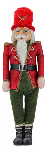 Boneco Quebra Nozes Soldado 50cm Calça Verde Decoraçao Natal