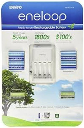Sanyo Eneloop El Cargador Y 8 Aa Recargable Y 4 Pilas Aaa Re