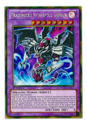 Yugi-oh! Dragonecro Nethersoul Dragon Pgld-en015 Gold