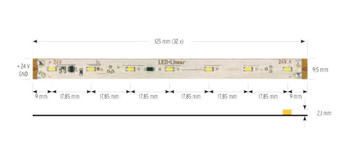 Tira Led Linear Hydra Ld18 3014 A 24v 18w/m 4m Blanco Neutro