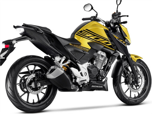 Adesivo Cb 300f Twister 2023 Tanque Lateral Preto Brilho M.4