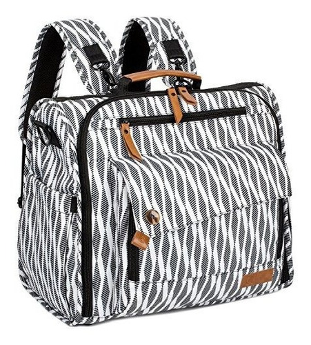 Allcamp Zebra Diaper Bag Backpack Large Support Cochecito De