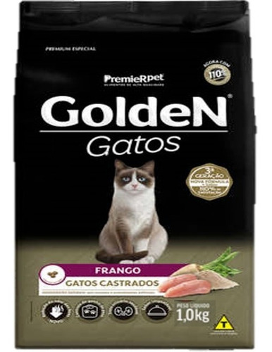 Ração Golden Gatos Castrados Frango 1kg