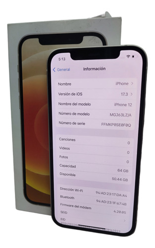 Telefono Celular Apple A2403 iPhone 12
