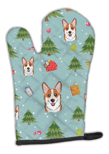 Tesoros De La Caroline Bb5043ovmt Navidad Rojo Corgi Manopla