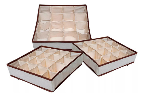 Kit 3 Organizador Colmeia Roupa Intima Cueca Calcinha Sutiãs