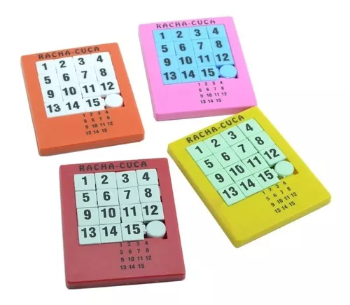 Kit 6 Racha Cuca Brinquedo Prenda Lembrancinha Puzzle Numero - R$ 44,97