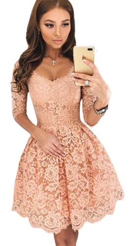 Vestido Encaje Elegante Princesa