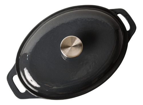 Olla Cacerola Oval De Hierro Fundido Esmaltada 30 Cm Premium