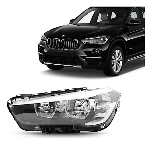 Farol Bmw X1 2016 17 18 2019 Elétrico Com Led Tyc Esquerdo