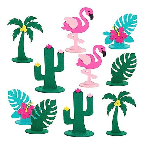 10 Piezas De Decoración De Fiesta De Verano Tropical Hawaian