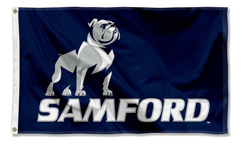 Bandera Con El Nuevo Logotipo De Los Samford Bulldogs