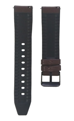Pulseira Para Microwear L9 Em Couro Com Silicone 22mm