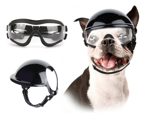 Lentes De Sol Para Perros, Casco Para Perros Medianos