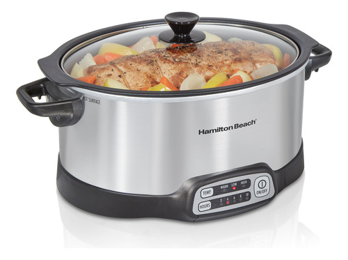 Olla De Cocción Lenta Hamilton Beach 33662 Programable, 6 L,