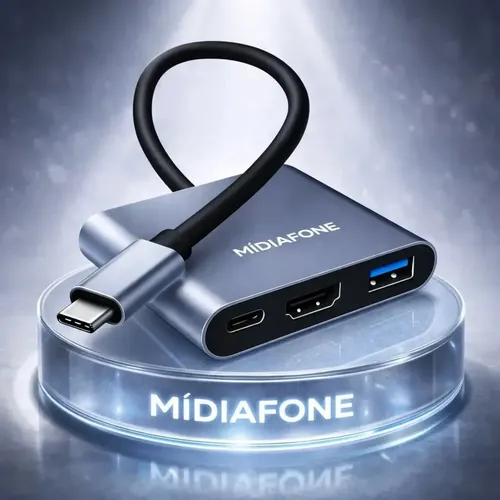 Adaptador Conversor Usb 3.0 Tipo C Para Hdmi 4k Ultra Hd 3 em 1 E...