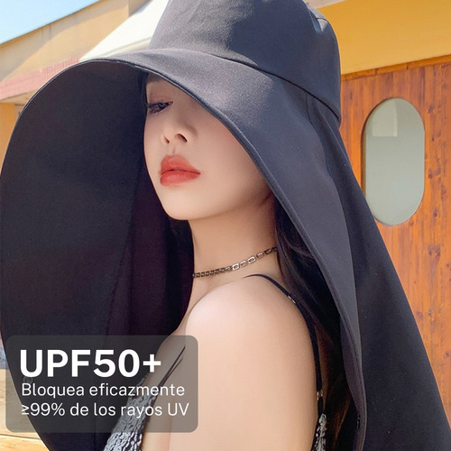 Gorro De Sol Con Forma De Chal De Ala Grande, Con Protección