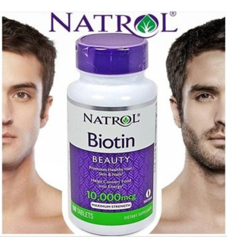 Biotina Natrol Made In Usa 100 Unidades 10,000 Mcg Original