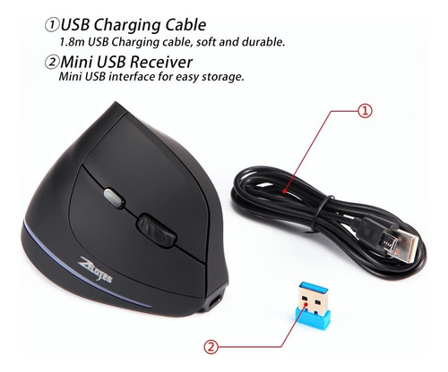 A Mouse Vertical Ergonômico Recarregável F-35 Sem Fio
