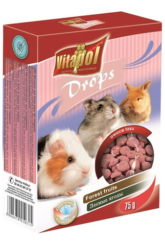 Vitapol Drops Frutos Del Bosque Para Roedores & Conejos 75g