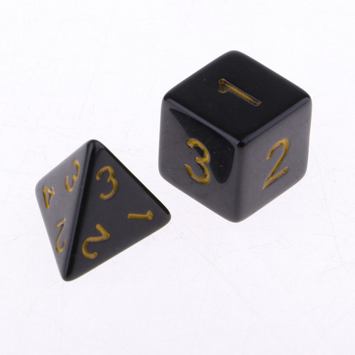 10 Pcs Juego De Dados De Plástico Poliédrico Para Dnd Rpg