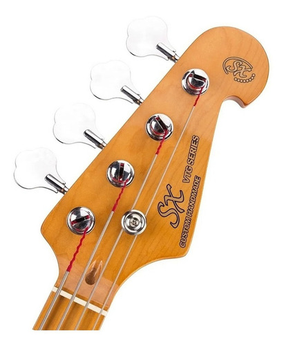 Bajo Eléctrico Spb57bk Sx Precision Bass Negro Con Funda Cantidad De Cuerdas 4 Orientación De La Mano Diestro