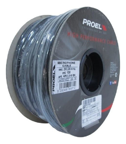 Cable Proel 100 Mts  Italiano 