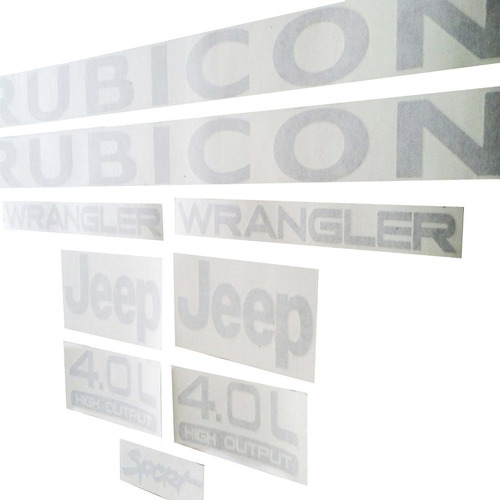 Calcomanías Jeep Rubicon 4.0 Wrangler Emblemas 4x4 Rustico