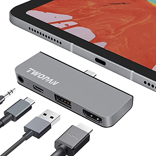 Twopan 4 En 1 iPad Pro Usb C Hub Hdmi, 4 Puertos Usb 3.0 Hub