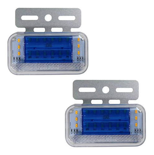 Juego De Faros Led Laterales Camion 12v Azul Poli 26274