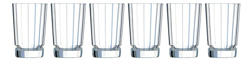 Copo De Cristal Transparente Macassar Long Drink 360ml 6pçs