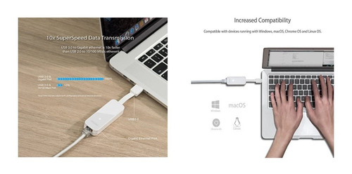 Adaptador Convertidor Lan Usb A Rj45 100/1000mbps Giga + New