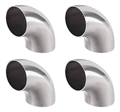 90 Codo Soldadura Acero Inoxidable 304 1-1/2puLG Od 4uds
