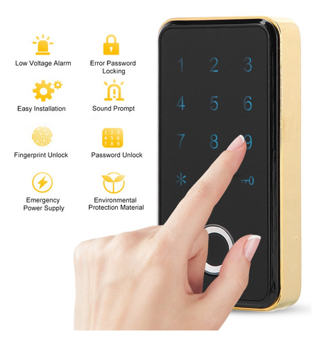 Fechadura Eletrônica Inteligente, Sem Chave, Impressão Digit