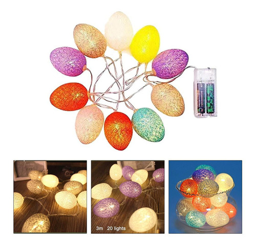 / Cadena De Luz Led 2-mode 6ft/10ft Huevo De Pascua Fiesta