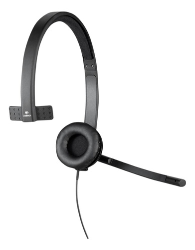 Auriculares Logitech H570 Mono Usb Microfono Alámbrico Pc