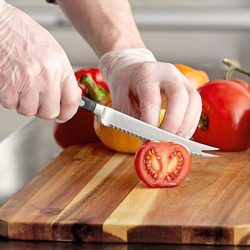 Cuchillo De Acero Inoxidable Para Jitomates, 14 Cm. Color Negro