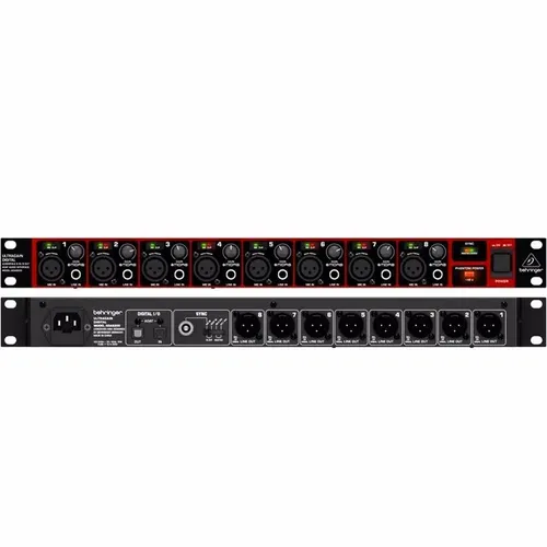 Conversor A/D e D/A digital Behringer Ada8200 Ultragain - preto