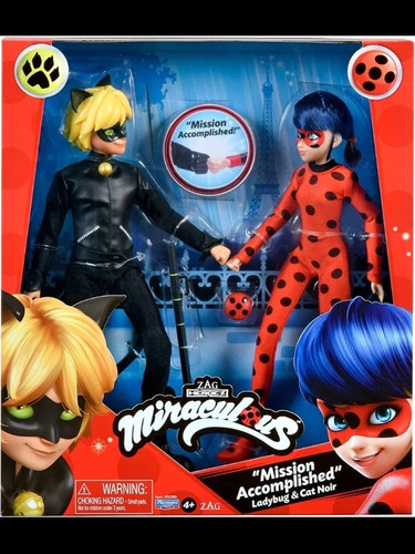 Miraculous Ladybug Y Cat Noir Mission Acconplished Muñecos