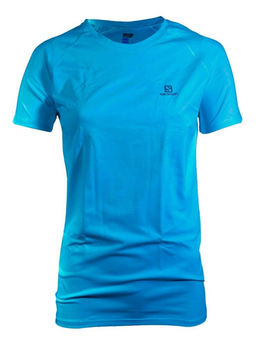 Remera Salomon Hybrid Ss Tee Hombre Celeste