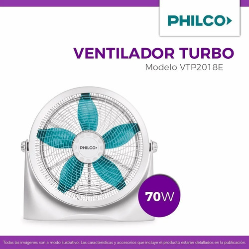 Turbo Ventilador Philco Vtp2018e 20 70 Watts Ctas