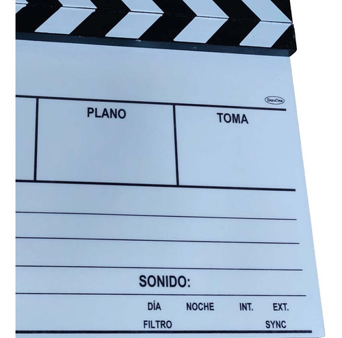 Imagen 7 de 7 de Claqueta Director Cine Rodaje Pizarra Mercador Tiza 30x25cm