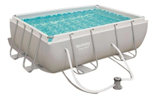 Imagen 2 de 2 de Alberca estructural rectangular Bestway 56631 con capacidad de 3662 litros de 1.96m de largo x 2.82m de ancho gris diseño mosaico