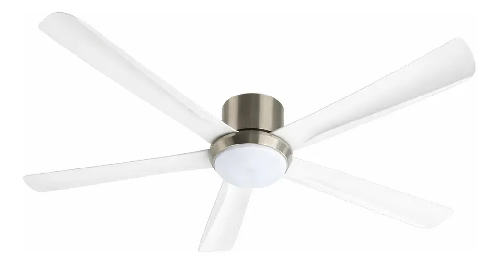 Ventilador De Techo Con Luz Led Adrogue Ventilacion Av104l 1.4 M 50/60hz Gris Blanco Abs 5