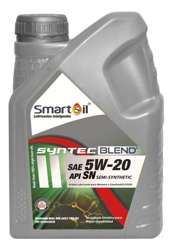 Aceite Semi Sintetico 5w20 Smartoil