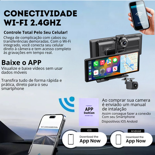 Multimídia Central Smart 10 Polegadas Carplay Wifi Bluetooth