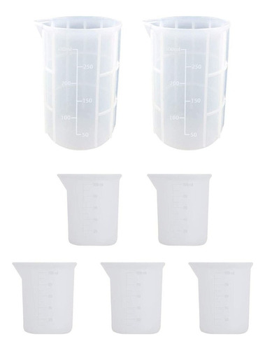 Vasos Medidores De Silicona De 350 Ml For Mezclar Resina Ep