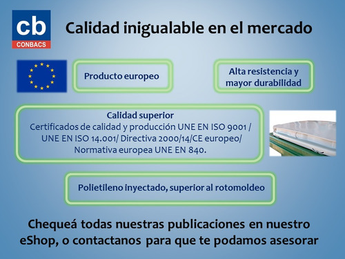 Imagen 7 de 10 de Contenedor De Residuos - Basura De 660 / 700 Litros - 4 Rued